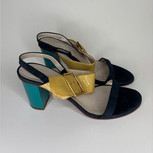 jil sander Shoes Heels Sling Back Strappy Sandals Women Size 38.5 US 7.5 Italy